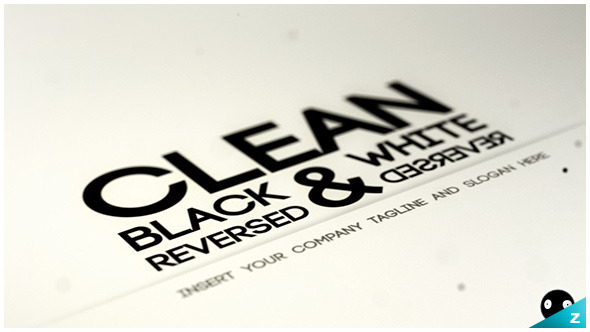 Clean Black & White Reversed