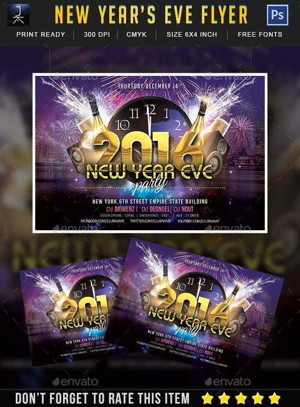 New Year Party - Print Templates