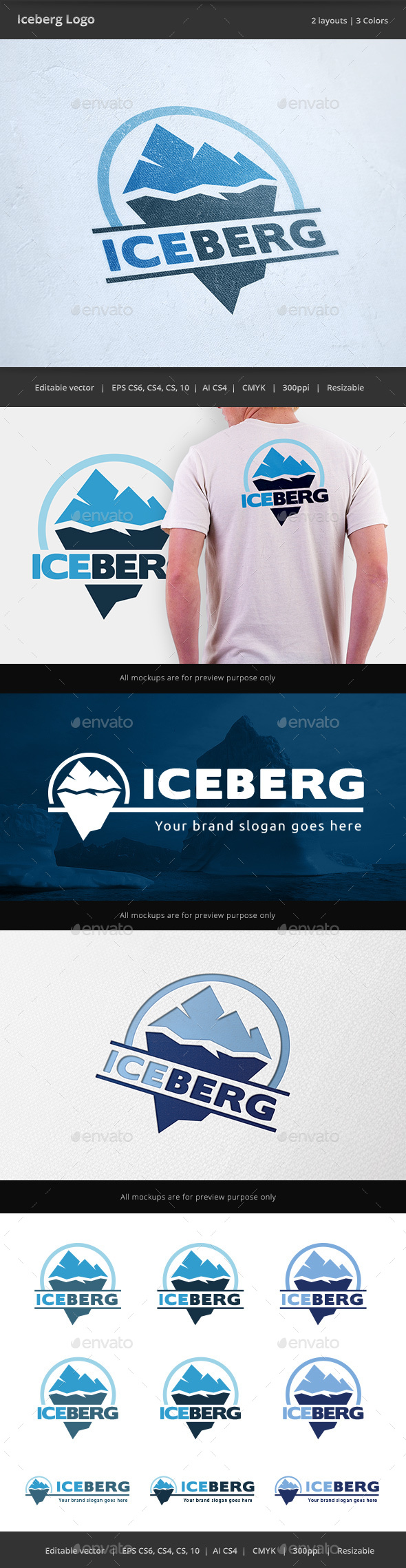 Iceberg Logo - Nature Logo Templates