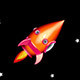 Cartoon Space Rocket Moving in The Space - VideoHive Item for Sale