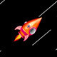 Cartoon Space Rocket Moving in The Space - VideoHive Item for Sale