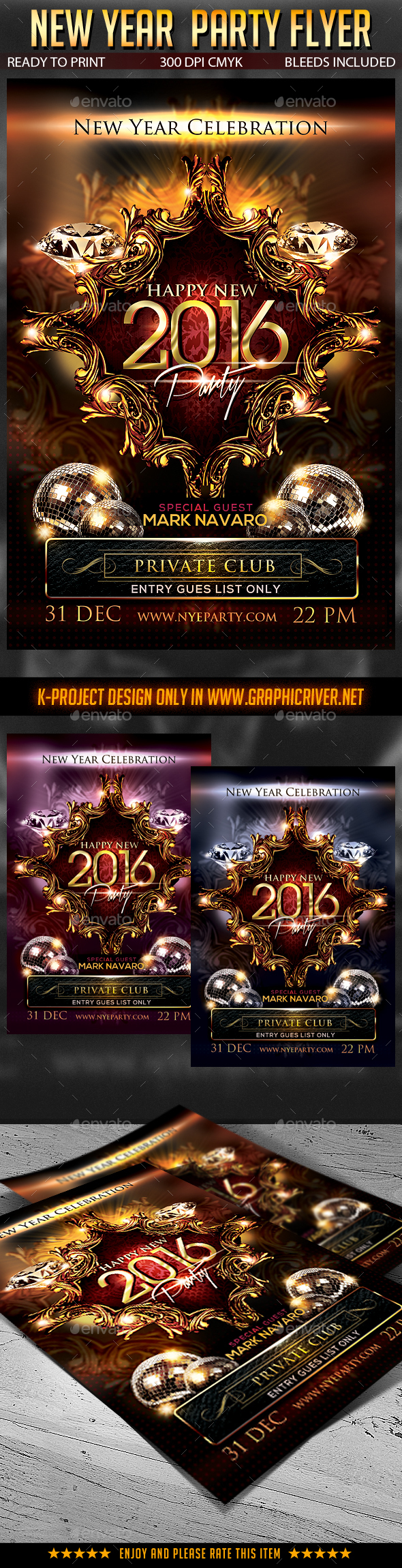 New Year Party Flyer v2 - Clubs & Parties Events