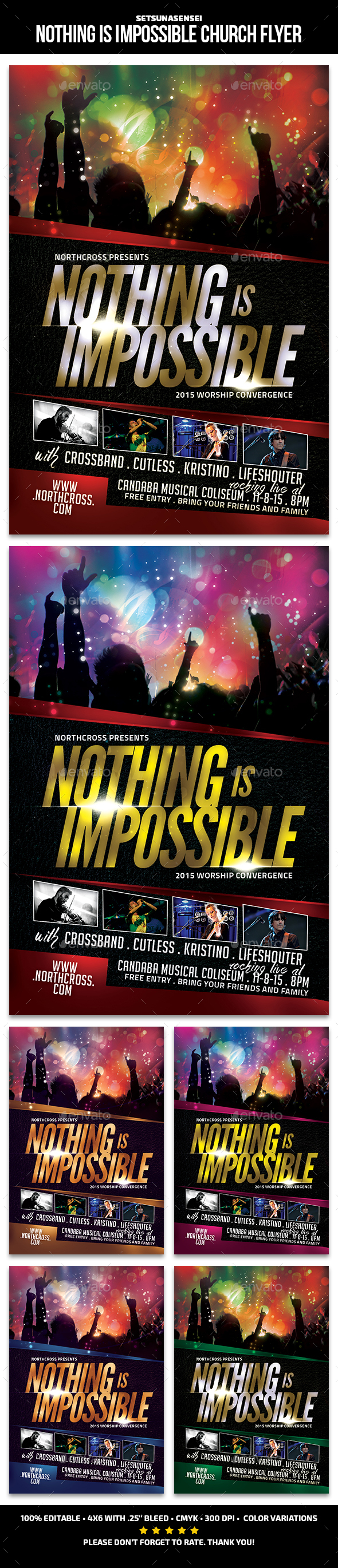 Nothing Is Impossible Church Flyer - Church Flyers