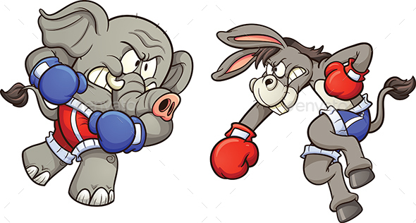 Donkey vs Elephant - Animals Characters
