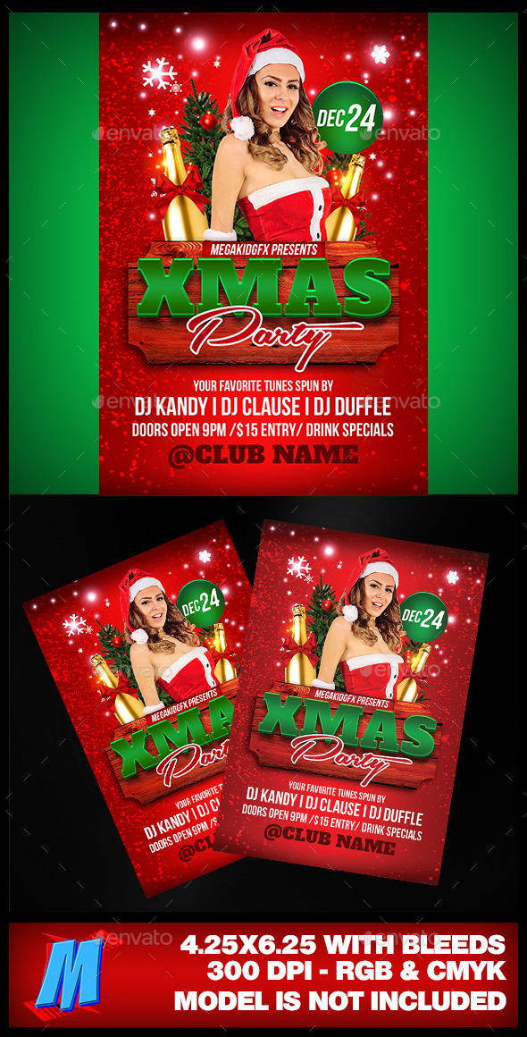 Xmas Party Flyer Template - Clubs & Parties Events