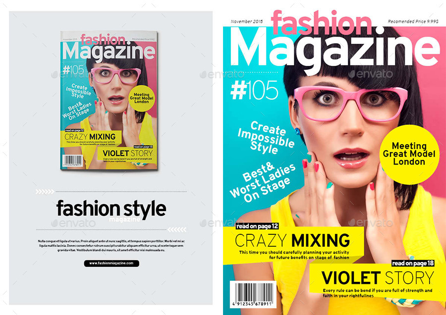 Fashion Magazine, Print Templates 