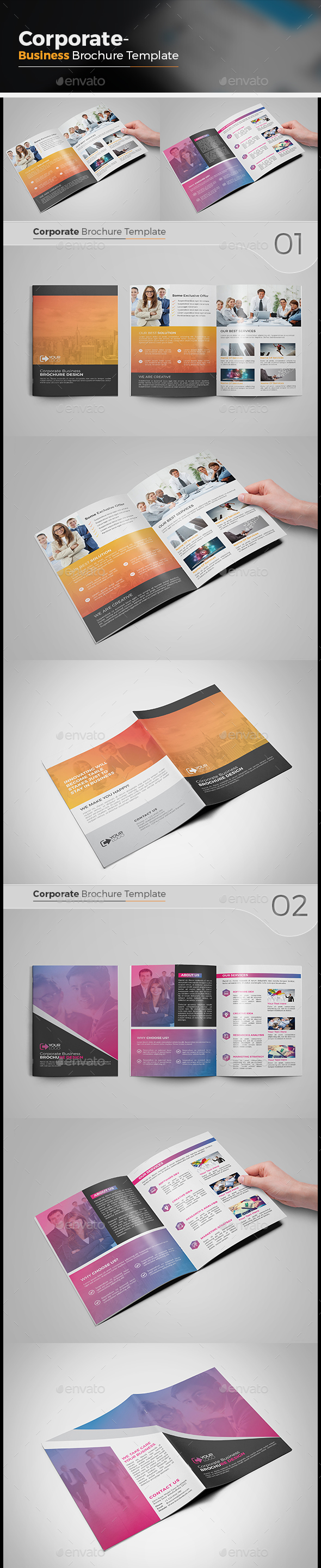 Bi Fold Brochure Bundle - Corporate Brochures