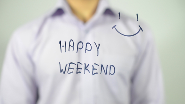 Happy Weekend, Smiley, Illustration, Stock Footage | VideoHive