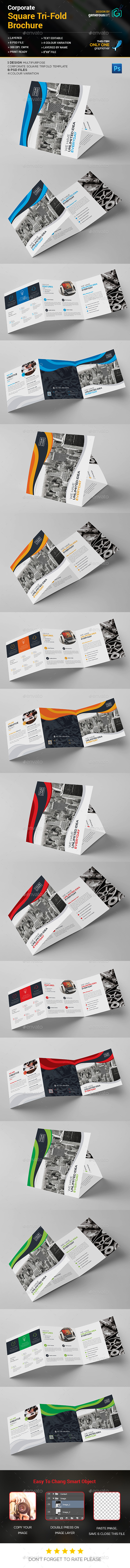 Square Tri-Fold Brochure – Corporate - Corporate Brochures
