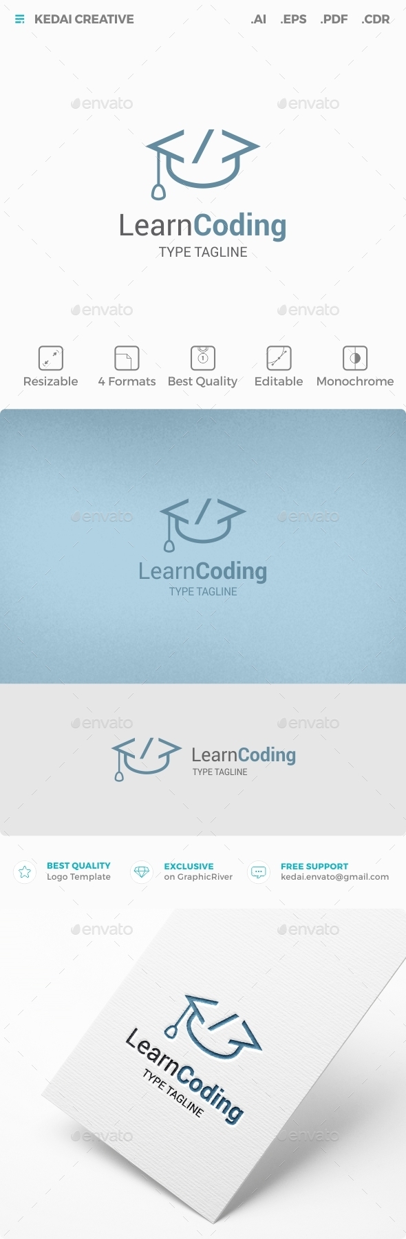 Learn Coding - Symbols Logo Templates