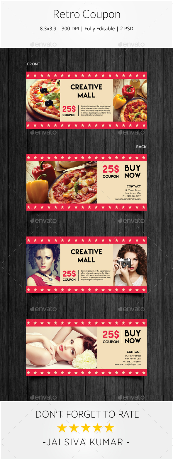 Retro Coupon - Loyalty Cards Cards & Invites