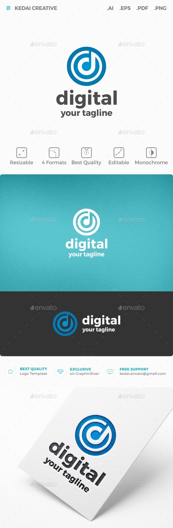 Digital - Letters Logo Templates