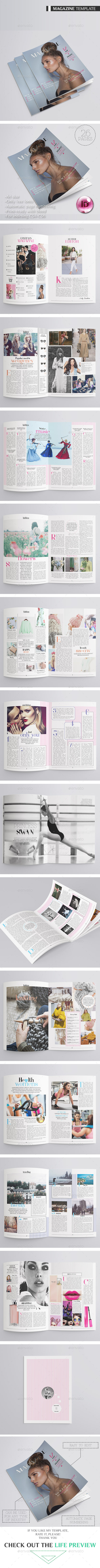 Fashion Magazine 26 Pages - Magazines Print Templates