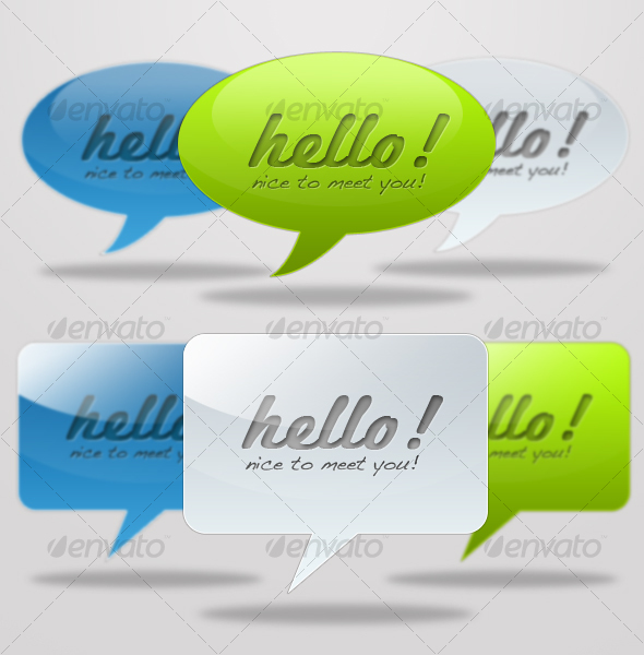 Web 2.0 Message Balloons - Miscellaneous Web Elements