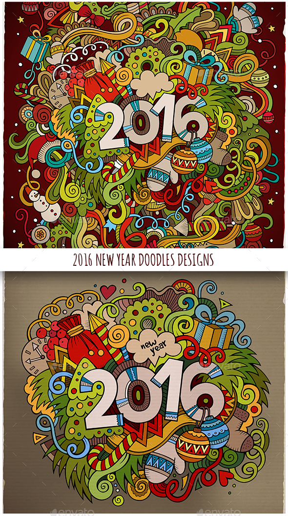 2016 Doodles Designs - New Year Seasons/Holidays