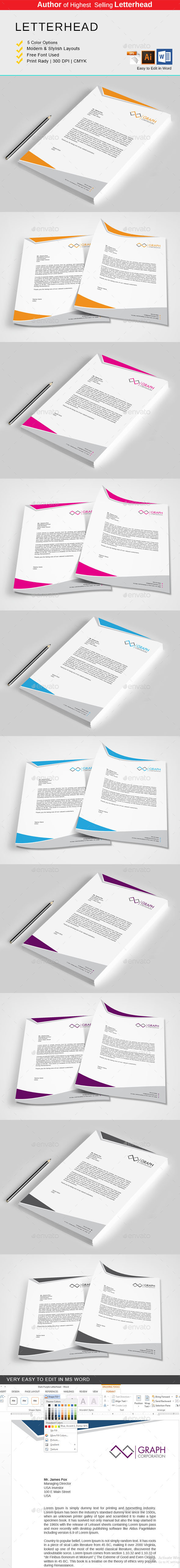 Letterhead - Stationery Print Templates
