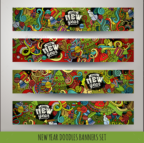 New Year Banners Design - New Year Seasons/Holidays