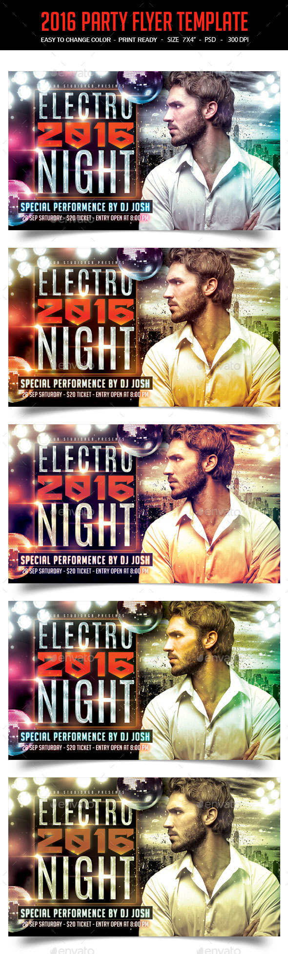 2016 Party Flyer Template - Clubs & Parties Events