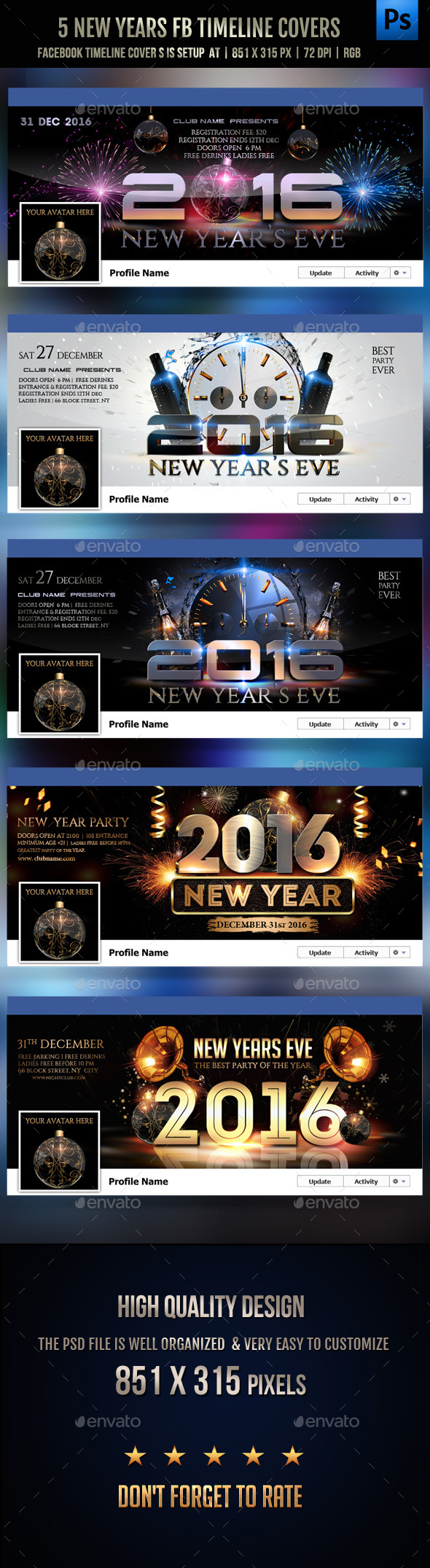 5 New Years Facebook Covers - Facebook Timeline Covers Social Media