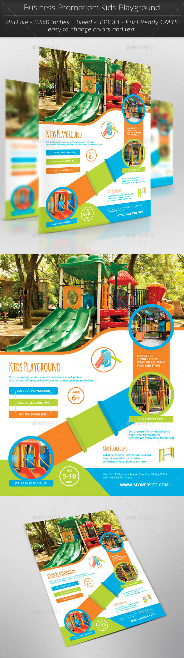 Business Promotion: Kids Playground - Flyers Print Templates