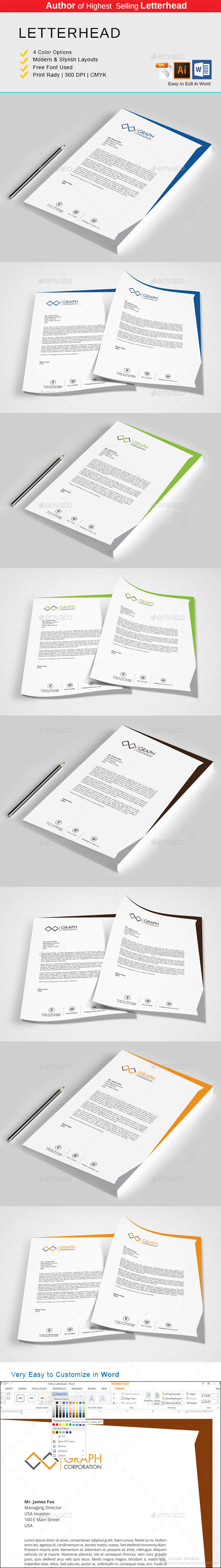 Letterhead - Stationery Print Templates