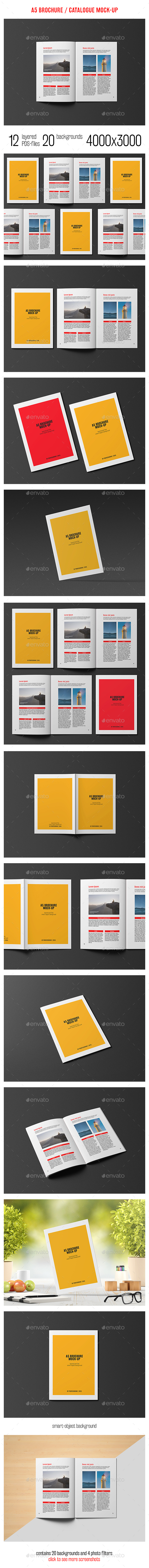 A5 Brochure / Catalogue Mock-Up - Brochures Print
