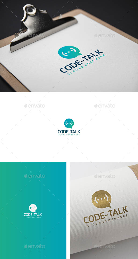Code Talk Logo - Abstract Logo Templates