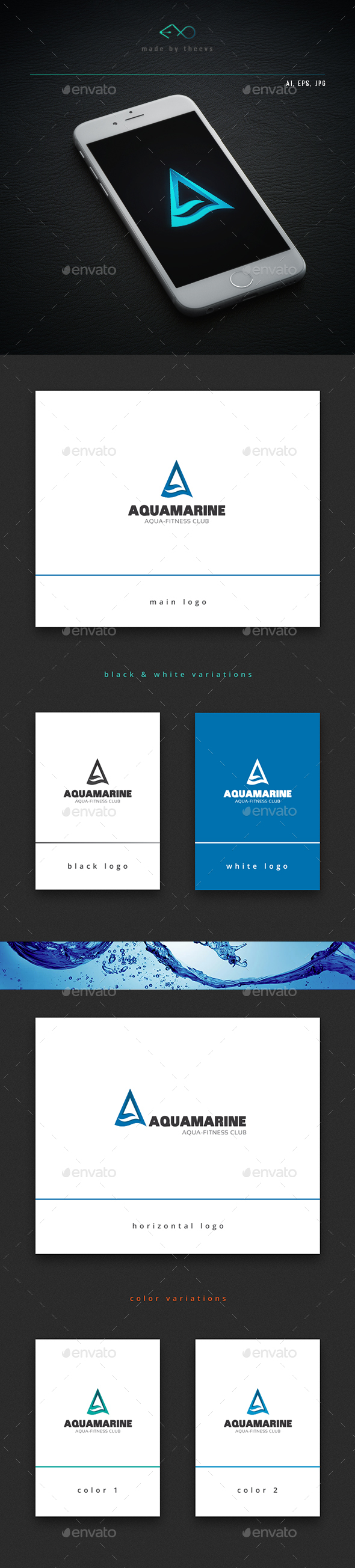 Aquamarine - Letters Logo Templates