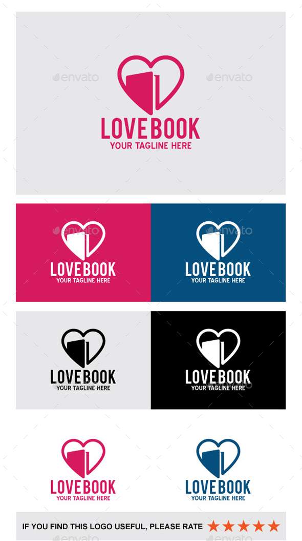 Love Book - Abstract Logo Templates