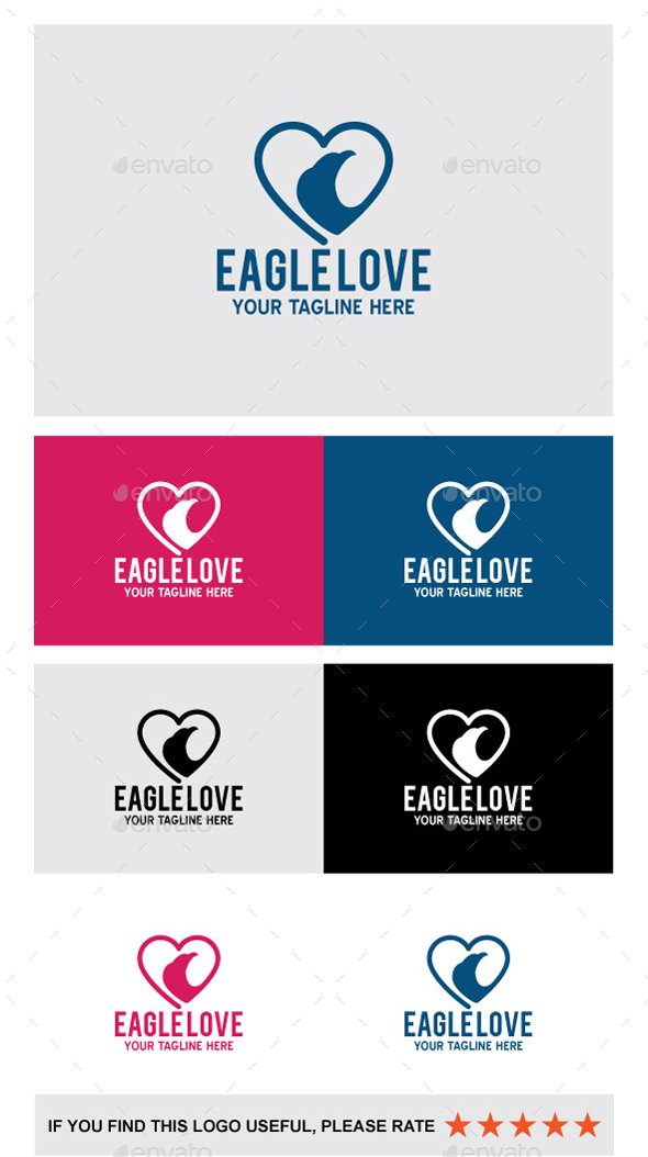 Eagle Love - Animals Logo Templates