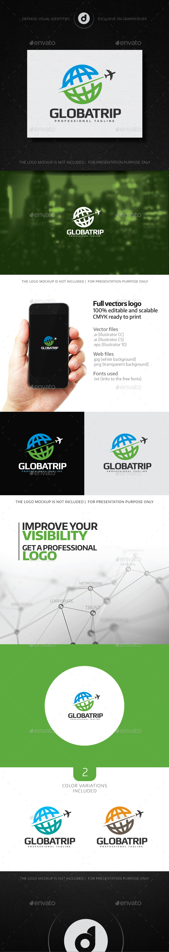 Global Trip Logo - Symbols Logo Templates