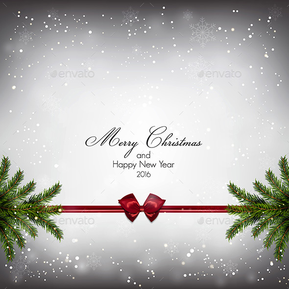 Christmas Background With Fir Branches - Christmas Seasons/Holidays