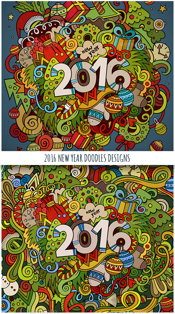 2016 Doodles Designs - New Year Seasons/Holidays