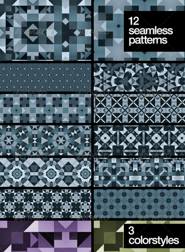 Abstract Snowflakes Patterns - Abstract Textures / Fills / Patterns