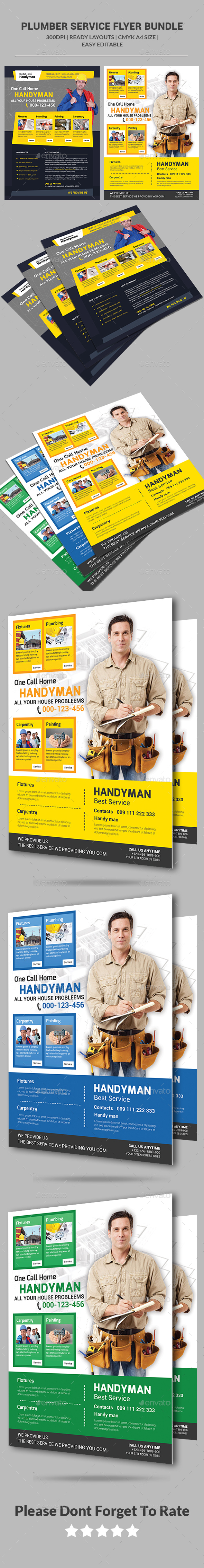 Plumber Service Flyers Bundle - Corporate Flyers