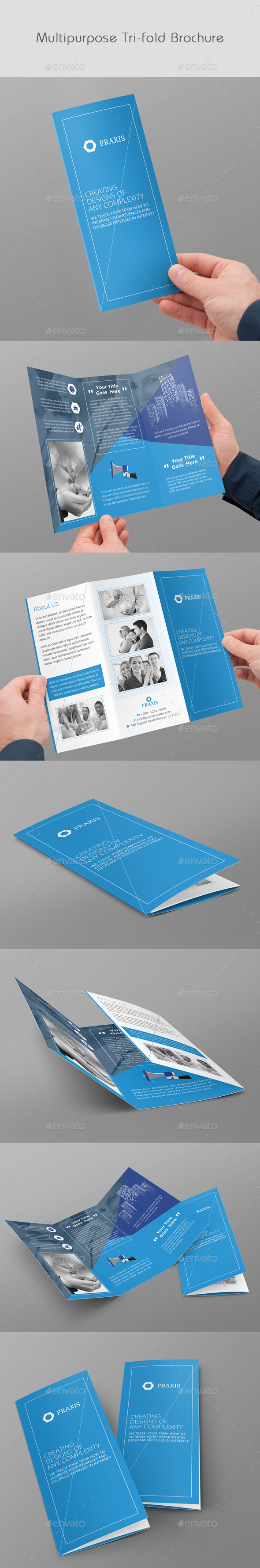 Multipurpose Tri-fold Brochure - Brochures Print Templates