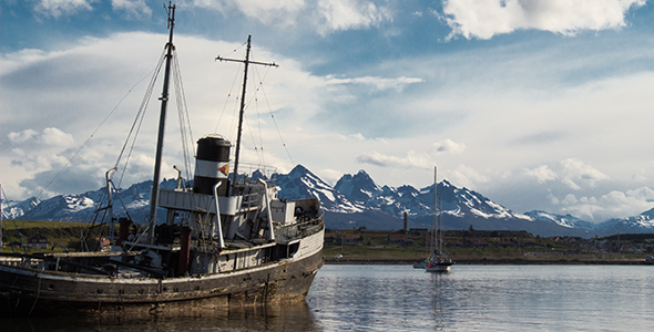 Historic Shipwreck in Ushuaia Harbor alt