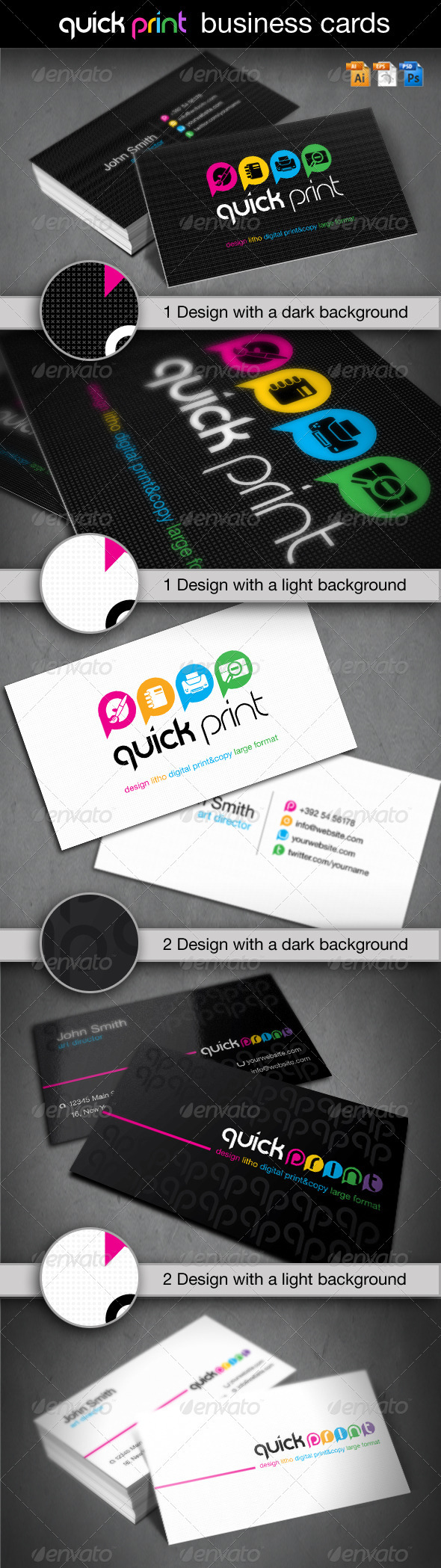 Quick Print Business Cards By Oleana
