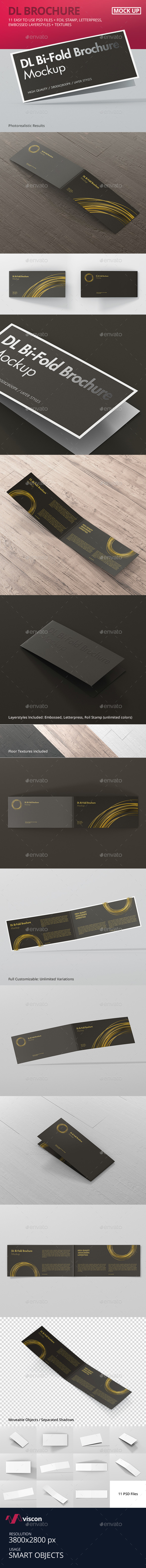 DL Bi-Fold Brochure Mock-Up - Brochures Print