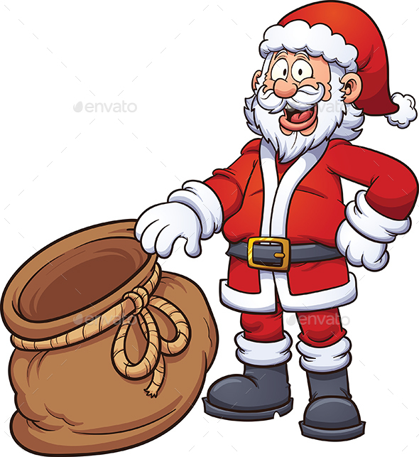 Santa Claus with Bag - Christmas Seasons/Holidays