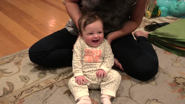 Baby Smiling & Giggling While Seated
