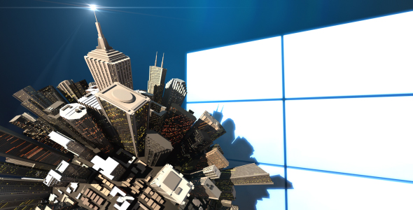 Mini 3D World City Skyscraper Logo Opener