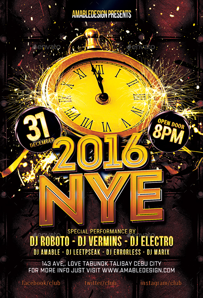 2016 new year eve flyer by amabledesign graphicriver new year 2016 flyers