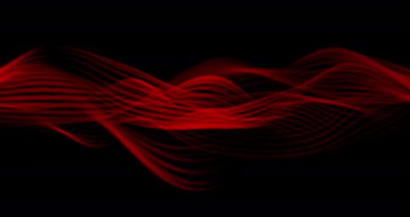 Abstract Red Wavy Minimal Background