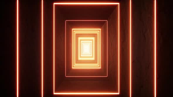 Orange Light Vertical Rectangle Tunnel alt