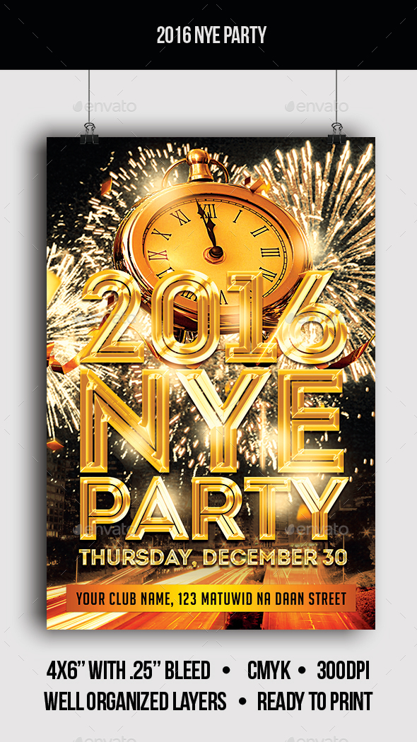 2016 New Year Party - Flyer - Clubs & Parties Events