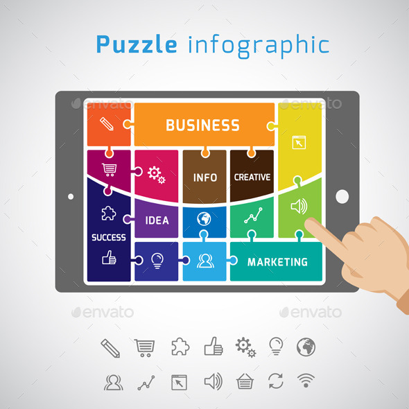 Puzzle Business Infographic