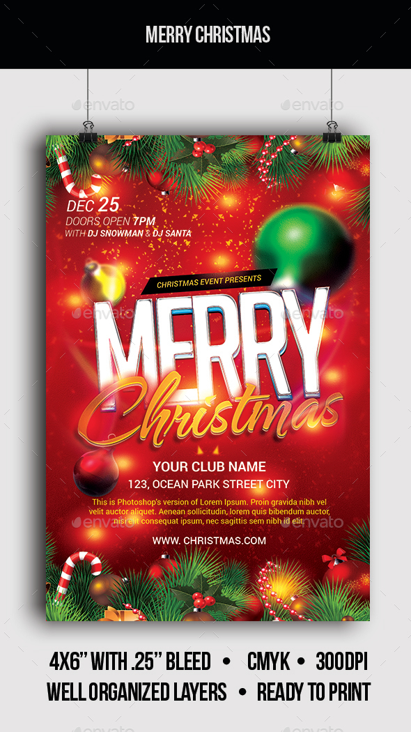 Merry Christmas - Flyer - Clubs & Parties Events