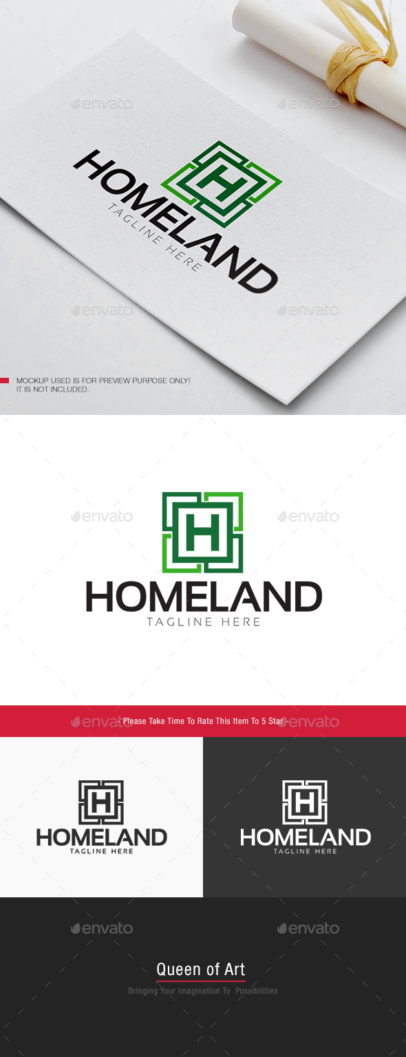 Home Land Logo - Letters Logo Templates