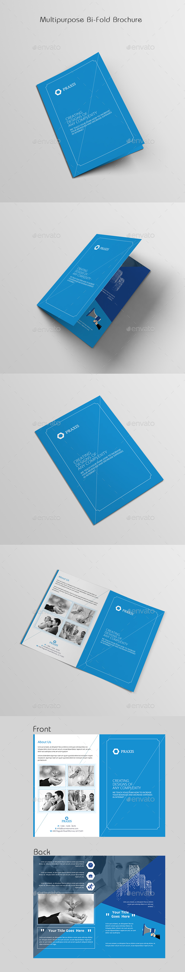 Multipurpose Bi-Fold Brochure - Brochures Print Templates